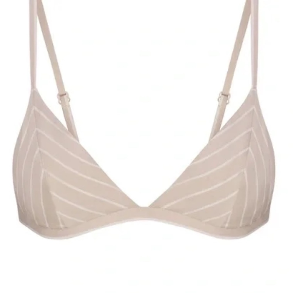 SKIMS Cotton Poplin Triangle Bralette | Women’s Minimal Lingerie Top